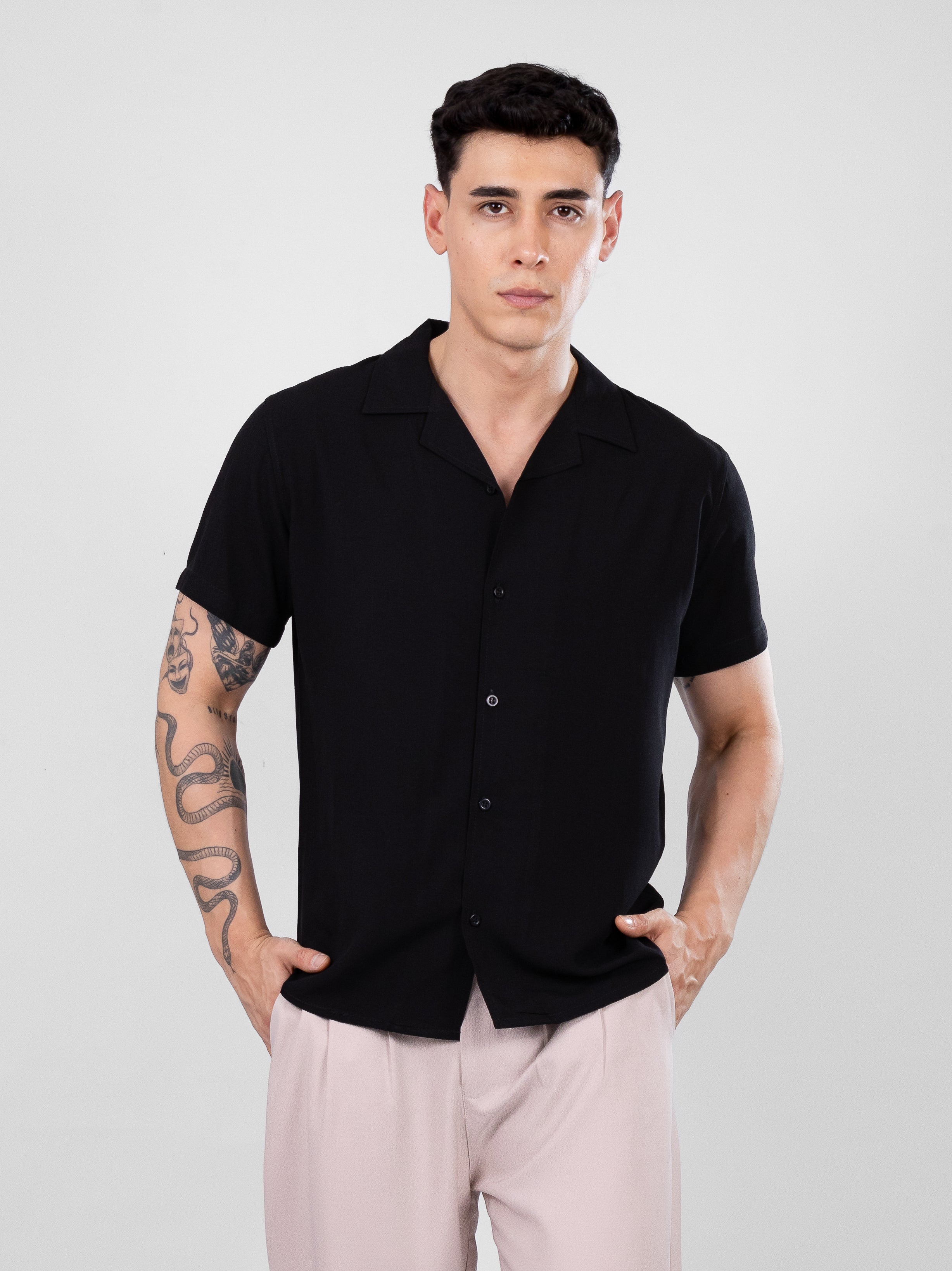 CAMISA REGULAR FIT | NEGRO